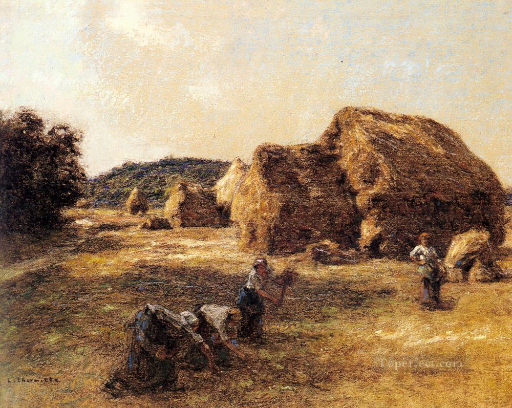 Les Glaneuses escenas rurales campesino León Augustin Lhermitte Pintura al óleo